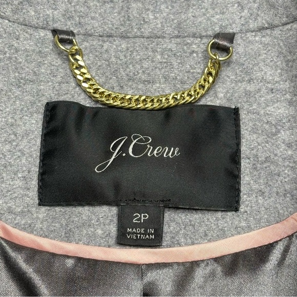J Crew Wool Cashmere Double-Breasted Coat Gray 2P - Picture 12 of 14